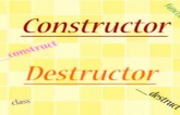 Constructor and Destructor in PHP