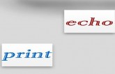 echo and print in PHP