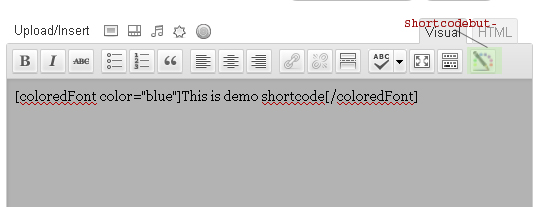 How to set ShortCode Button