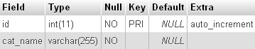 SHOW COLUMNS command