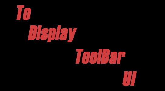 How to display ADMIN Toolbar in UI?
