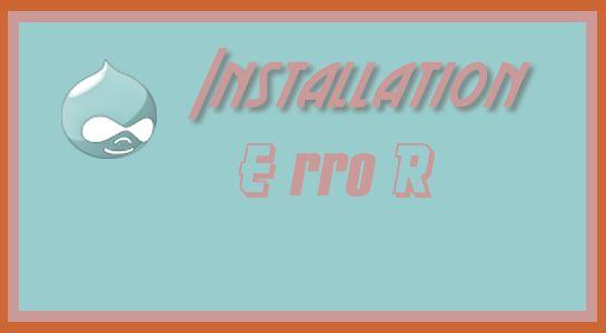 Installation Error in Drupal