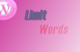 Limit by words 'the_content' in WordPress