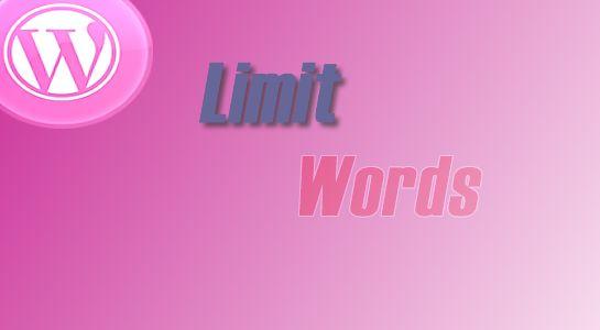 Limit by words 'the_content' in WordPress