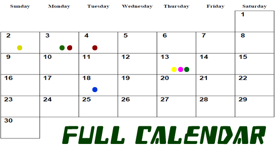 Colordots in full calendar