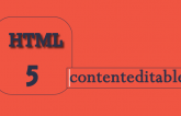 contenteditable html5