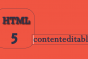 contenteditable html5