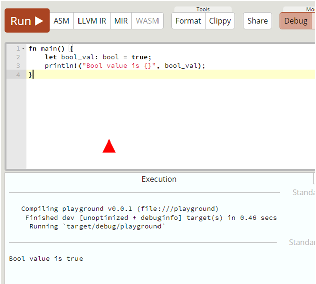 bool primitive datatype in rust