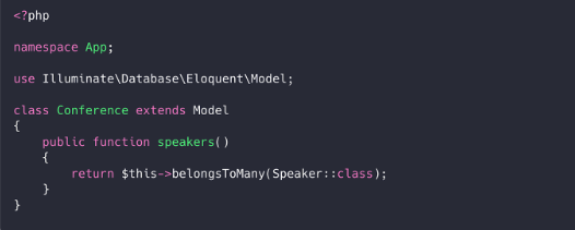 conference model - laravel