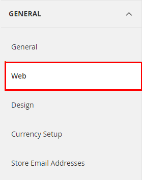 General Menu - SSL Magento